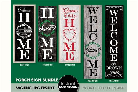 Download Welcome Sign Bundle Vertical Porch Signs Commercial Use