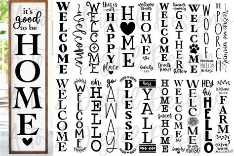 Download Welcome Sign Bundle Vertical Porch Signs Files DXF Files