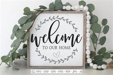 Download Welcome Sign Farmhouse Sign Commercial Use DXF Files