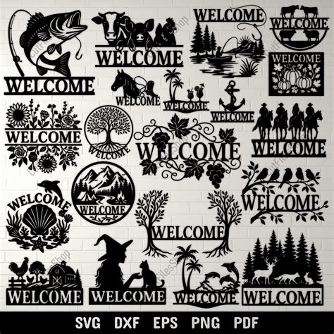 Download Welcome Sign Farmhouse Sign Creativefabrica DXF Files
