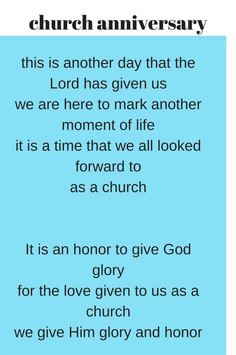 Welcome Speech For Church Anniversary Program