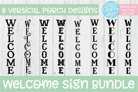Download Welcome for Laser Cut SVG DXF Porch... Commercial Use For Crafts