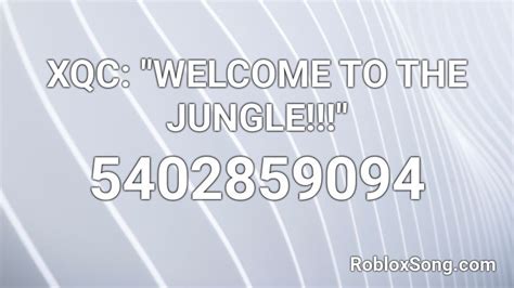 Welcome to the jungle - Roblox ID