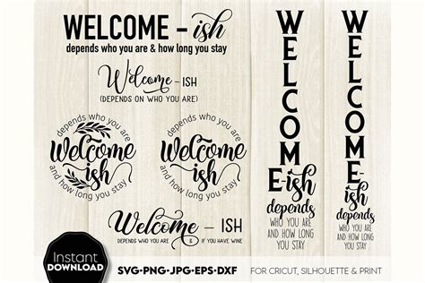 Download Welcome-ish SVG Sign Front Porch Bundle Files For Crafts