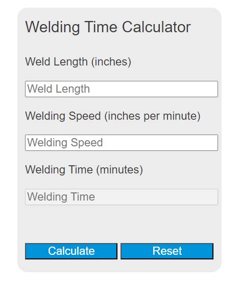 Welding Made Easy: Calculate Your Welding Time with our Excel Calculator