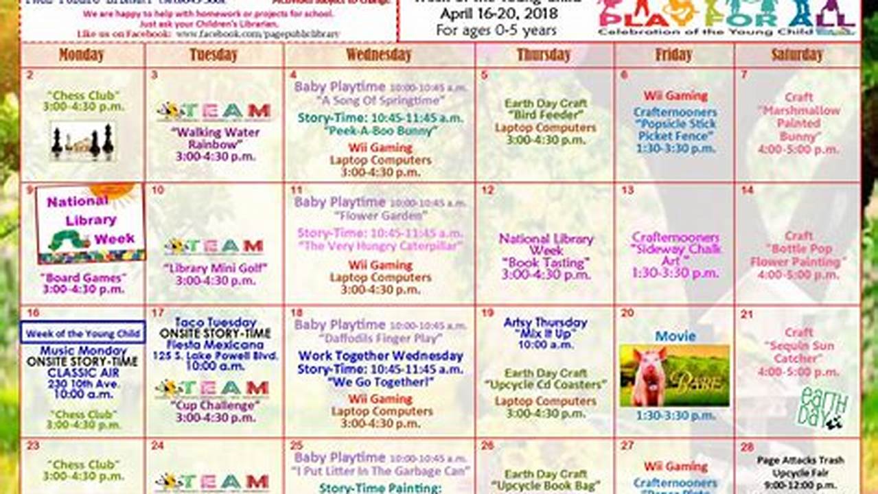Wellesley Library Children'S Calendar