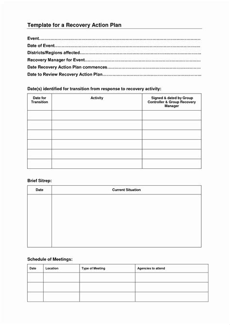 Wellness Recovery Action Plan Template