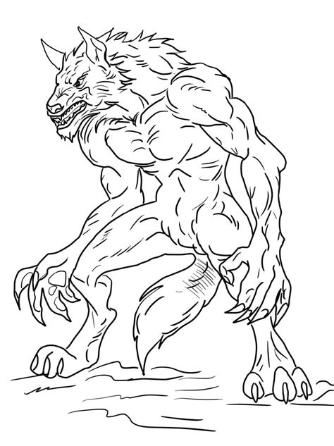 Werewolf Coloring Pages Printable