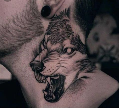 Werewolf Neck Tattoo