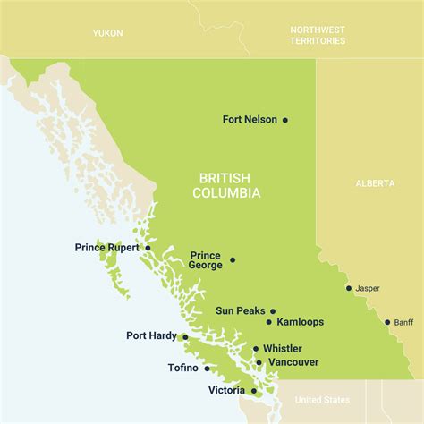 West Coast Canada Map