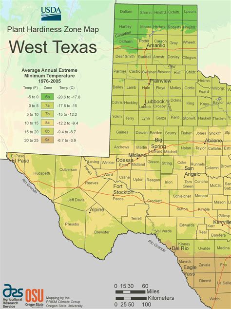 West Texas County Map