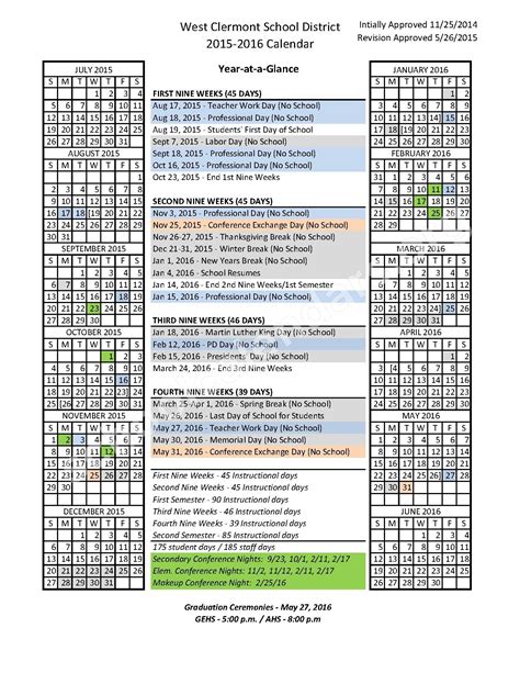 West Clermont District Calendar