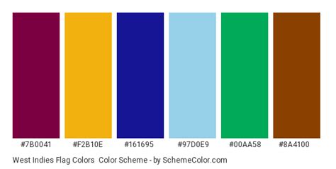 West Indies Color Palettes