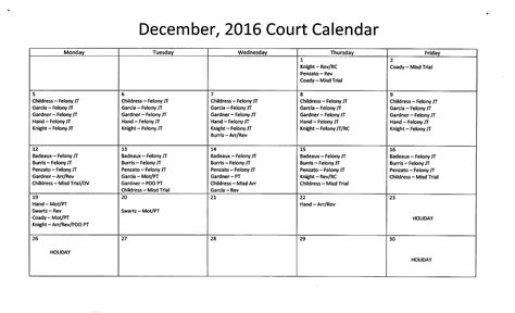 West Jordan Court Calendar