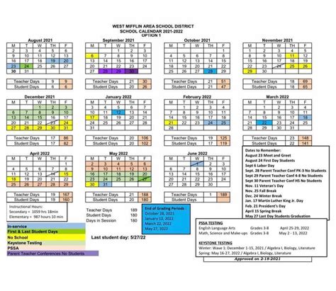 West Mifflin Calendar