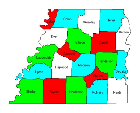 West Tn County Map