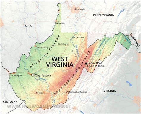 West Virginia On Us Map