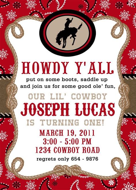 Western Themed Invitations Templates Free