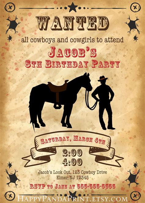35 Western Party Invitations Template in 2020 (With images) Party