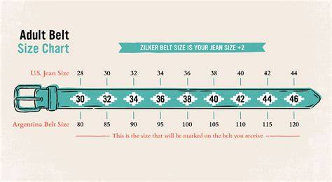 Western Belt Size Chart