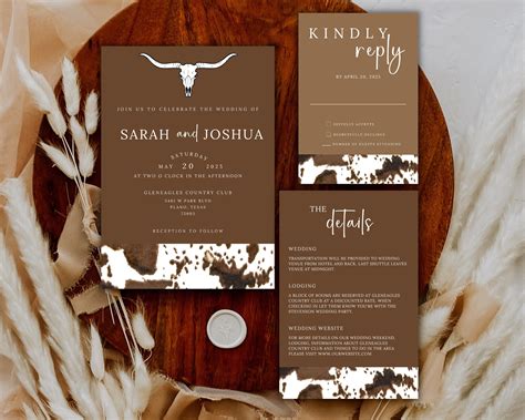 Ride Into Forever: Rustic Western Theme Wedding Invitations That Will Steal Your Heart