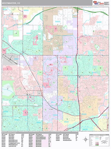Westminster Colorado Zip Code Map