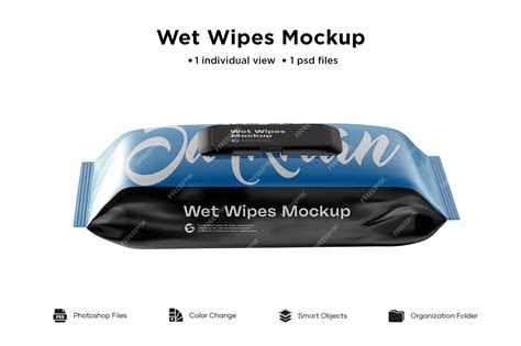 Wet Wipes Pack With Plastic Cap Mockup