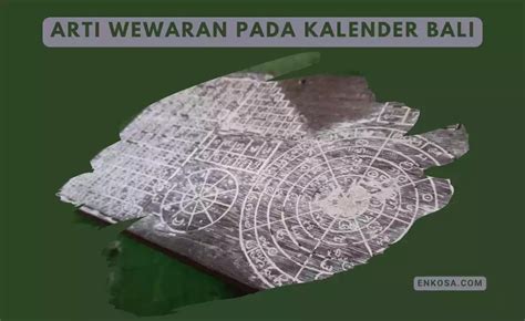 Wewaran kalender Bali