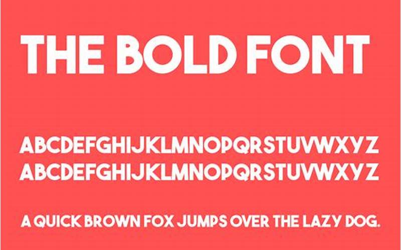 What Are Bold Fonts