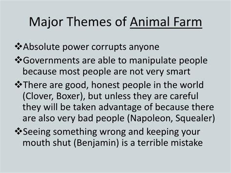 What Are The Main Themes Of Animal Farm