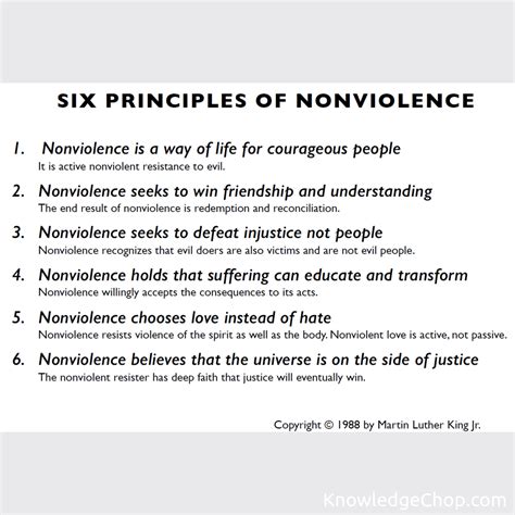 What Are The Principles Of Nonviolence?