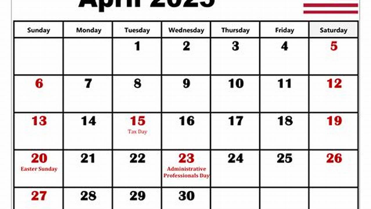 What Day Is April 4 2025