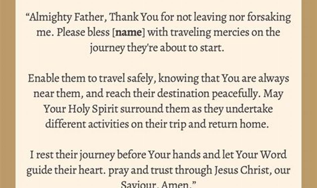 What Does Traveling Mercies Mean