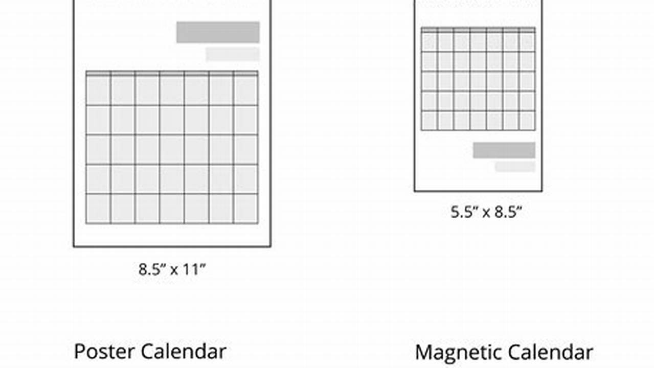 What Is A Standard Calendar Size