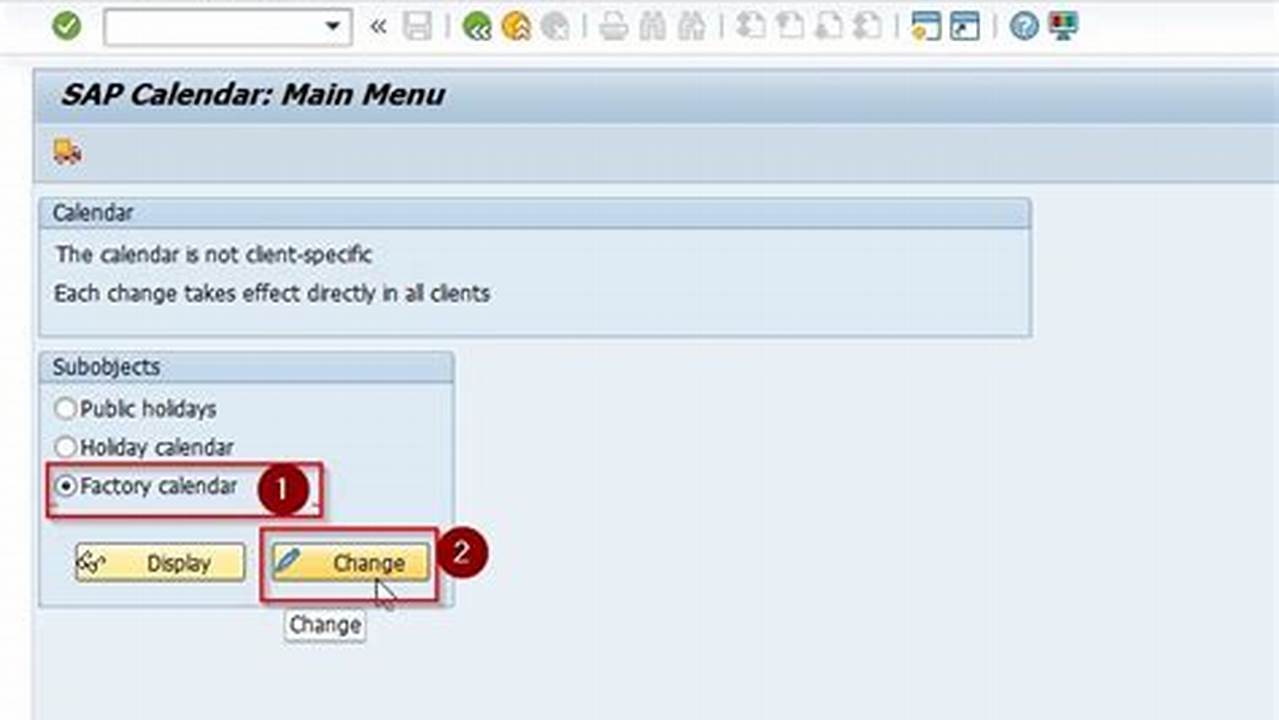 What Is Factory Calendar In Sap