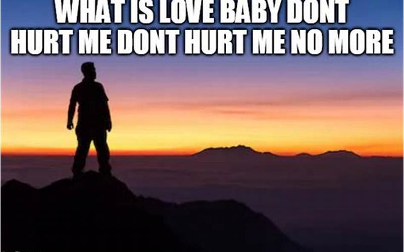 What Is Love? Baby Don'T Hurt Me, Don'T Hurt Me, No More.