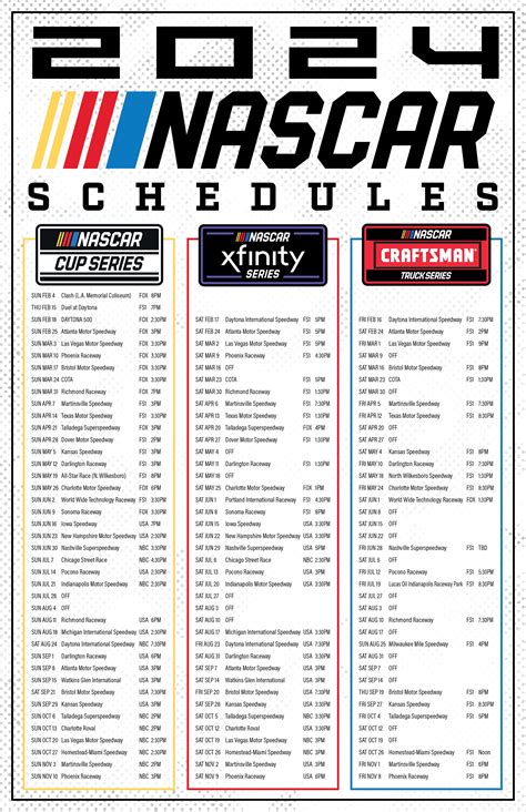 What Is Nascar Schedule For 2024 Printable