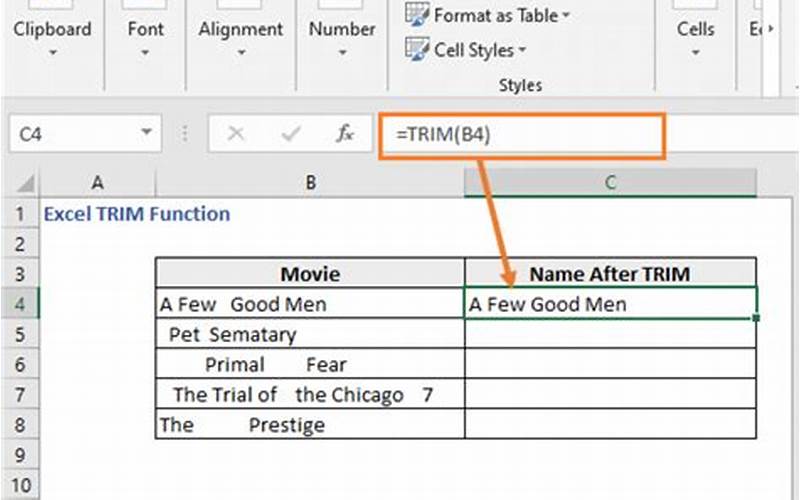 What Is Trim Function In Excel