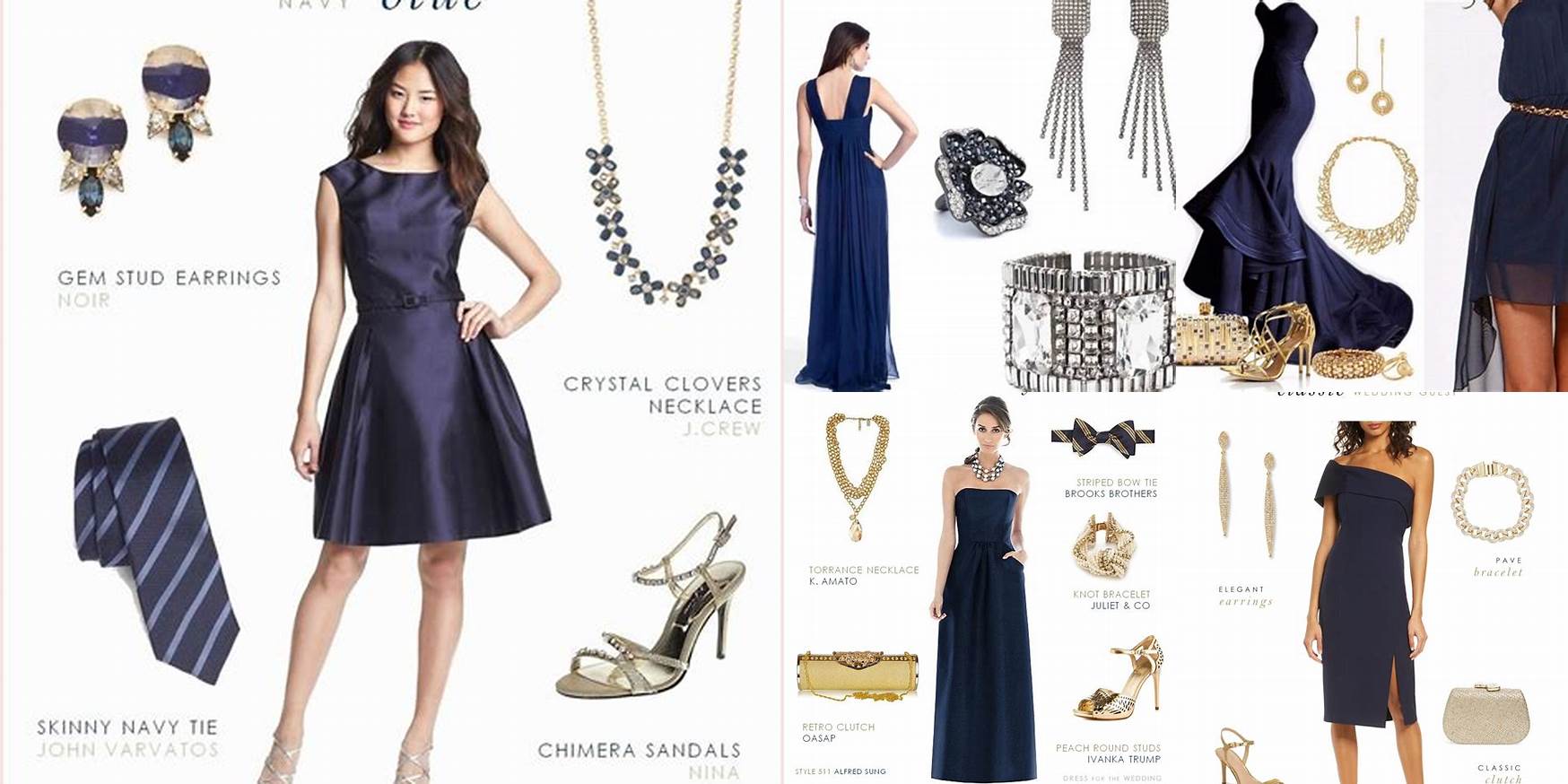 What Jewelry To Wear With Navy Blue Dress