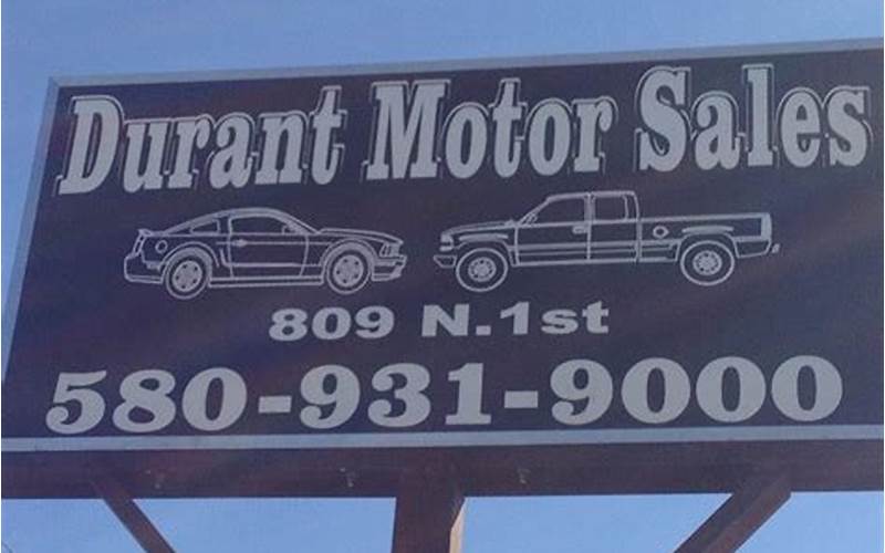 What Makes Durant Motor Sales Stand Out?
