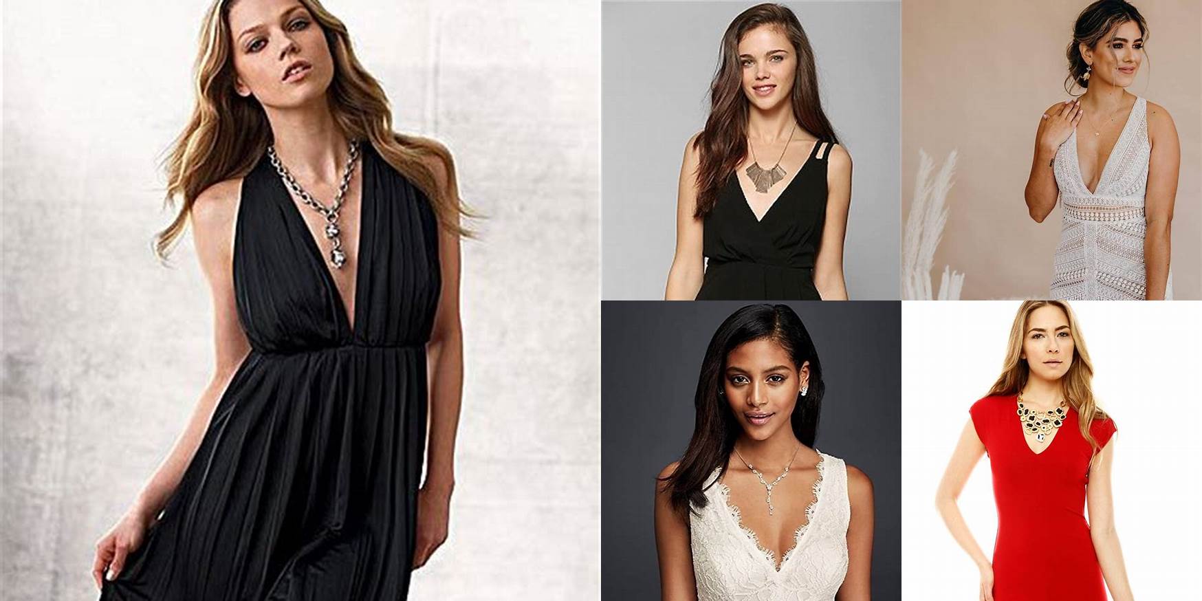 What Necklace To Wear With V Neck Dress