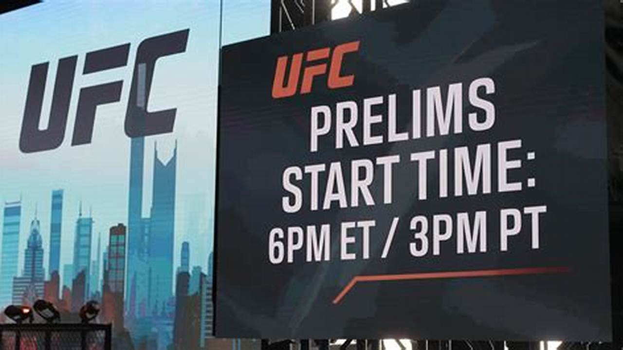 What Time Is Ufc Tonight Prelims