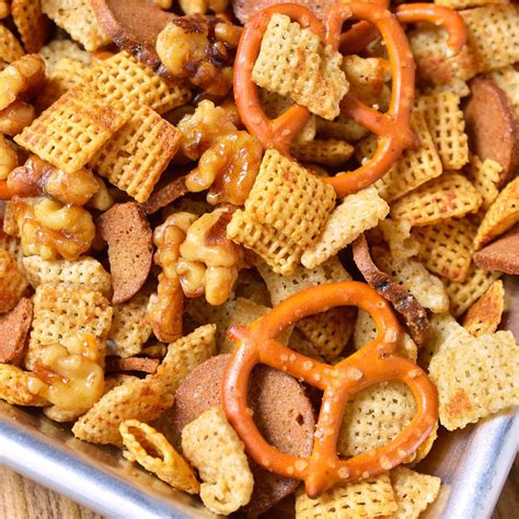 What are the Brown Pieces in Chex Mix?