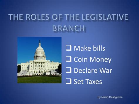 What is the Role of the Legislative Branch?