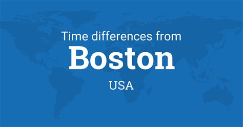 What is the Time Difference Between Massachusetts and Other Countries?