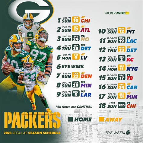 Old Fashioned Green Bay Packers Printable Schedule Tristan Website