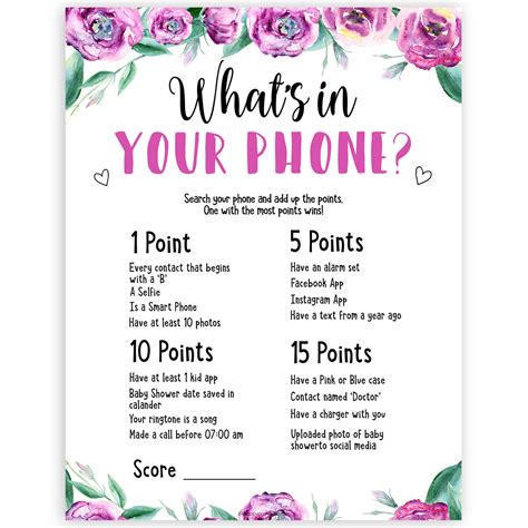 What's On Your Phone Free Printable
