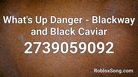 What\'s Up Danger - Blackway and Black Caviar Roblox ID