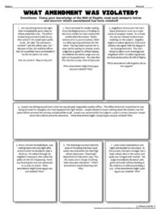 What Amendment Was Violated Worksheet