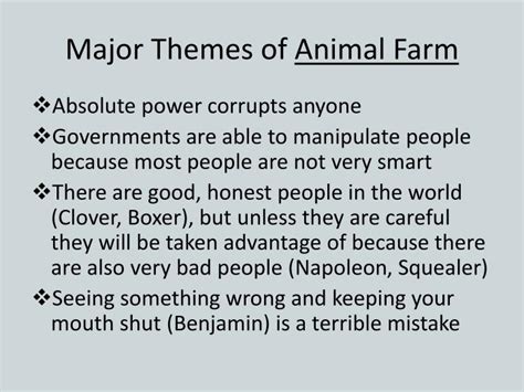 What Are The Major Themes In Animal Farm